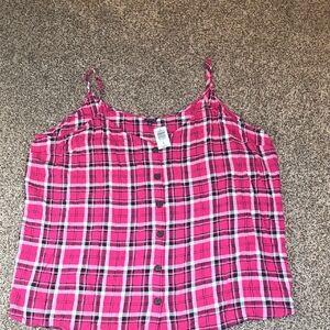 Torrid Fuchsia Plaid Tank Top